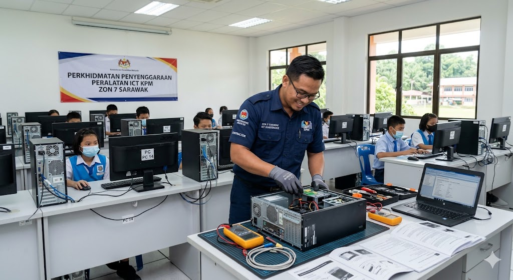 Perkhidmatan Penyenggaraan Peralatan ICT KPM Zon 7 Sarawak - Project Thumbnail